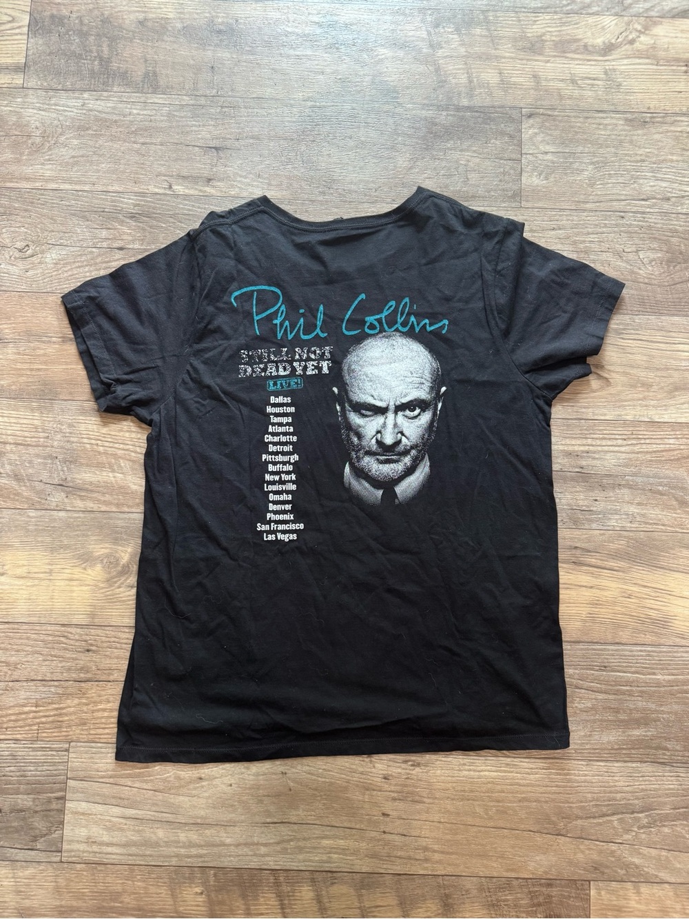 Men’s Phil Collins Black Tour Shirt Size XL - Picture 2 of 2